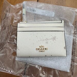 NWT Coach mini skinny ID case star print